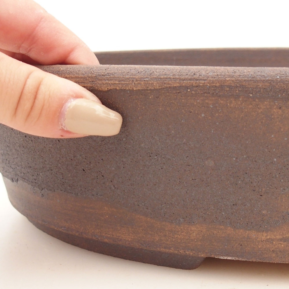 Bonsai bowl 32 x 25 x 8 cm , colour brown