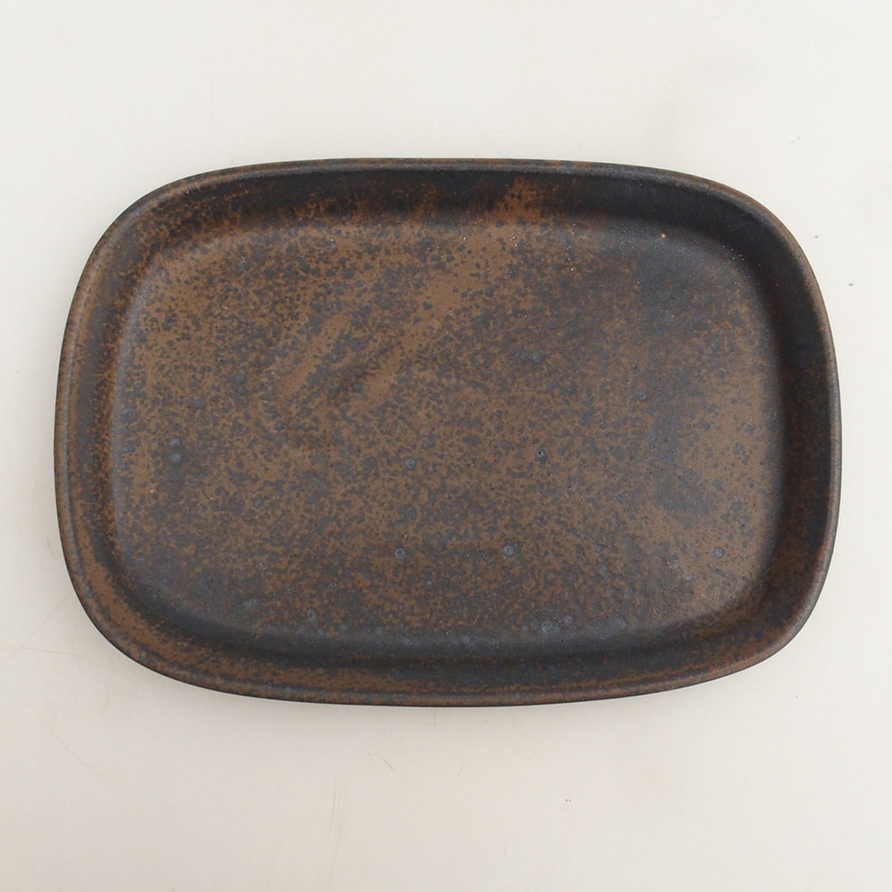 Bonsai bowl + saucer H25 - 23 x 17 x 5.5 cm. - brown