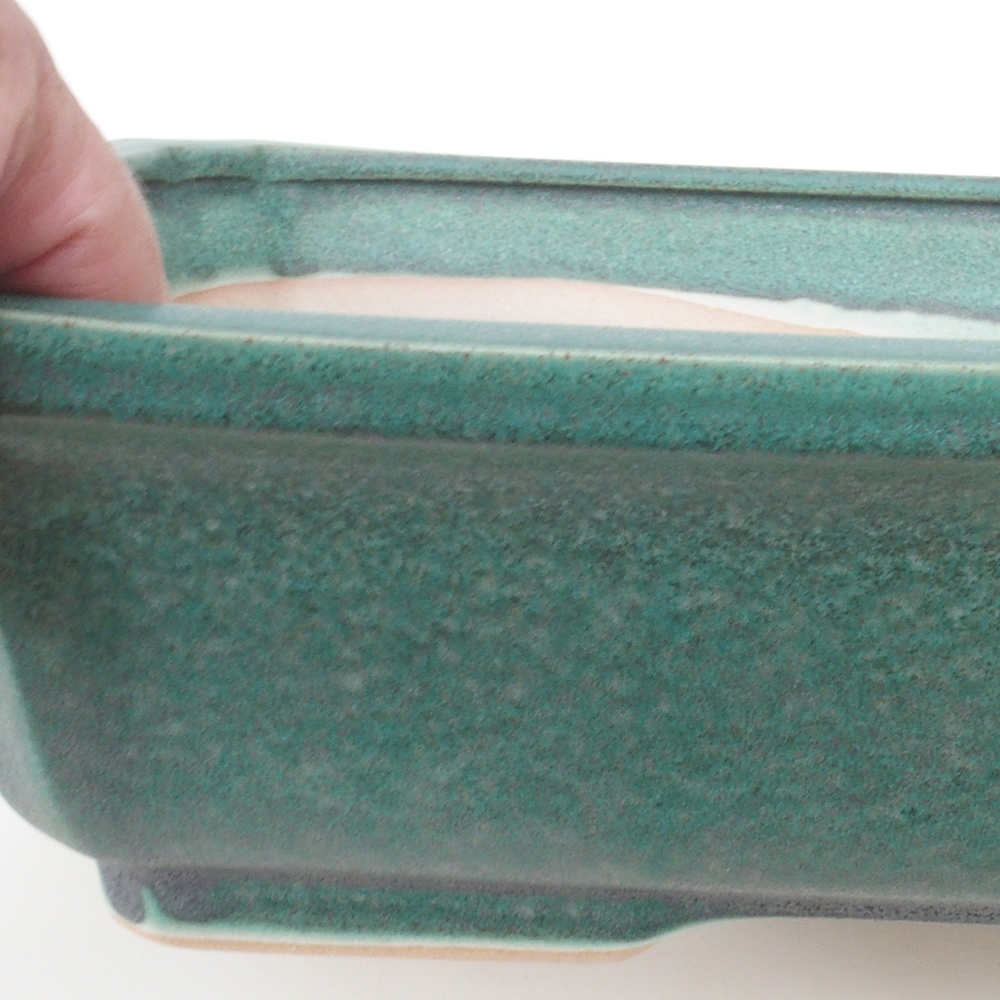 Bonsai bowl H07 - 30 x 20.5 x 8 cm. - green