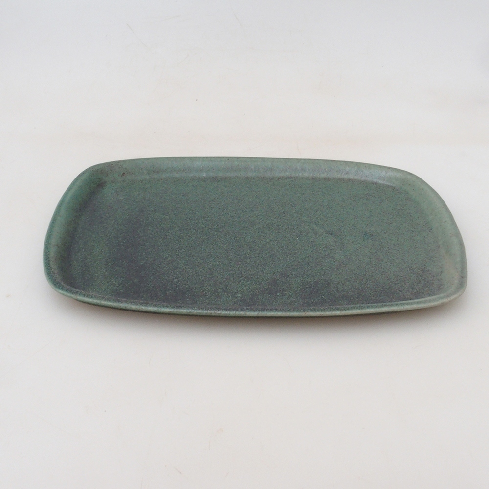 Ceramic saucer H08 - 22.5 x 16 x 1 cm - green