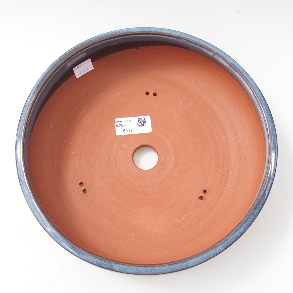 Ceramic bonsai bowl 26 x 26 x 6,5 cm, colour blue