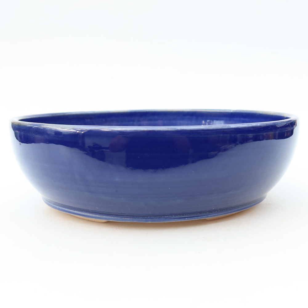 Ceramic bonsai bowl 20 x 20 x 6 cm, colour blue