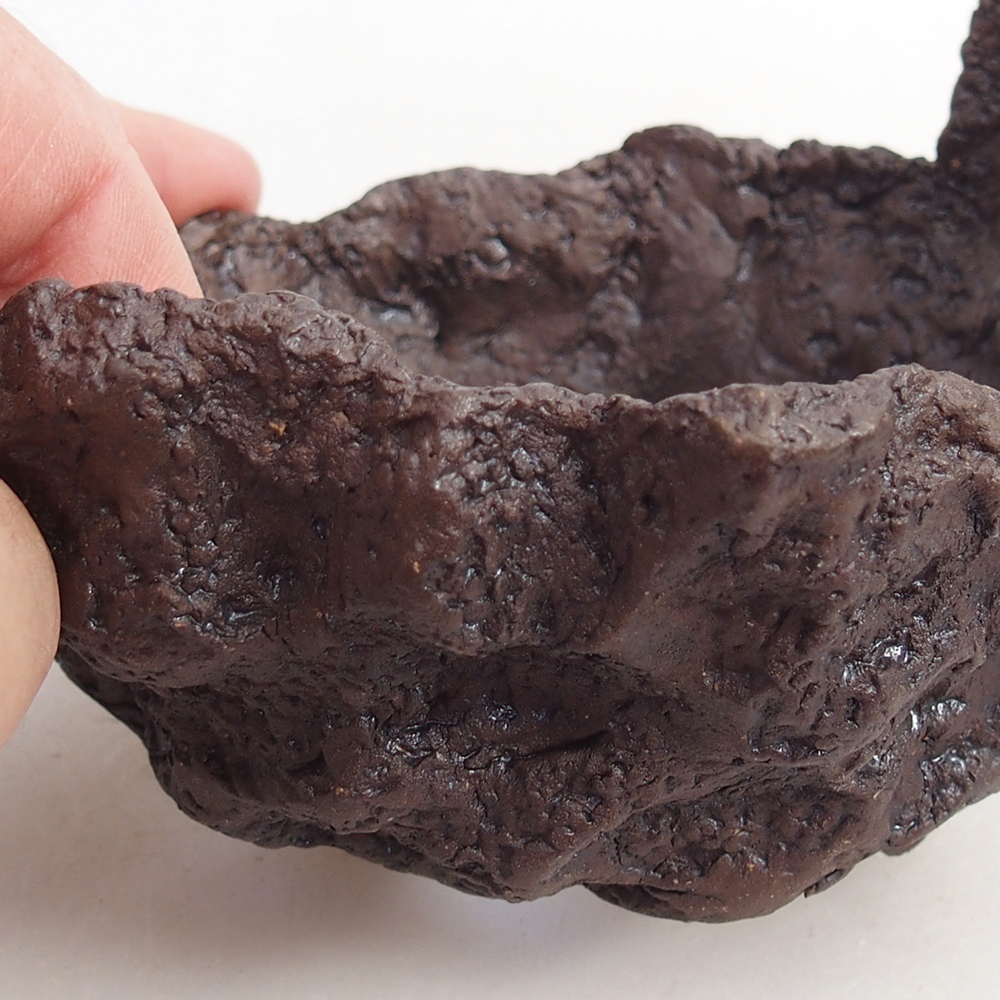 Ceramic Shell 10 x 9 x 7,5 cm , colour brown