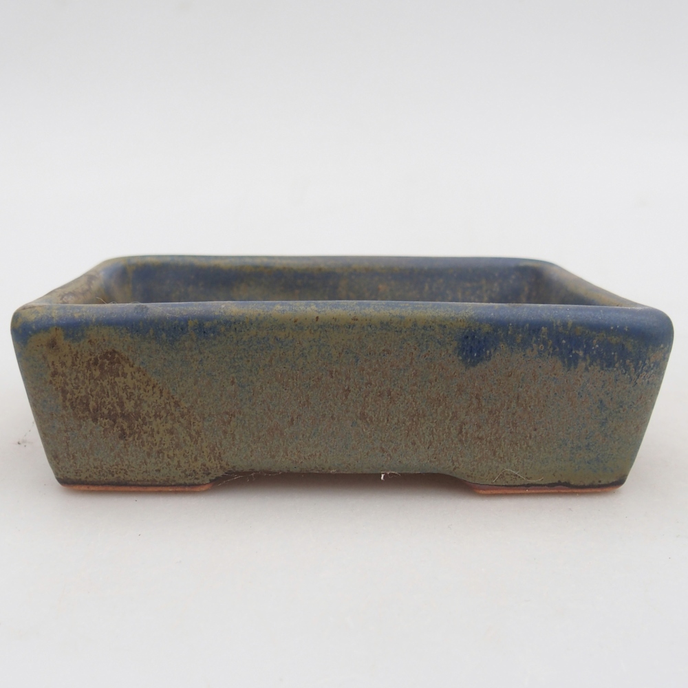Ceramic bonsai bowl 11,5 x 9,5 x 6 cm, colour blue