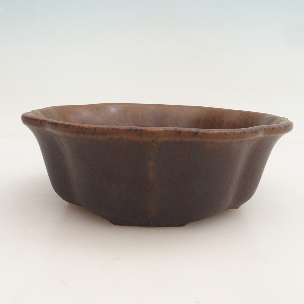 Bonsai bowl H16 - 14.5 x 14.5 x 5 cm. - brown