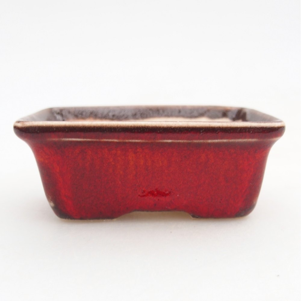 Mini bonsai bowl 6,5 x 4,5 x 2,5 cm, colour red