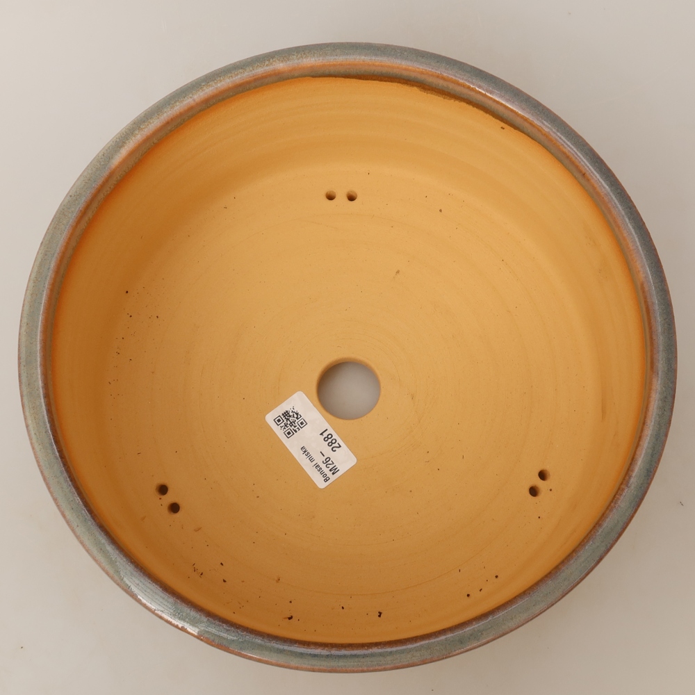 Ceramic bonsai pot, 24 x 24 x 9 cm, gray