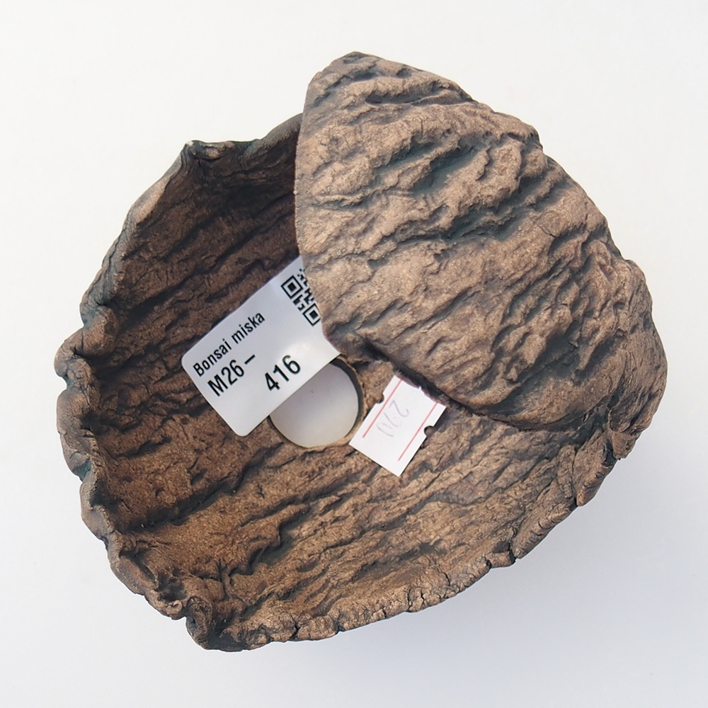 Ceramic Shell 10 x 9,5 x 10 cm , colour brown