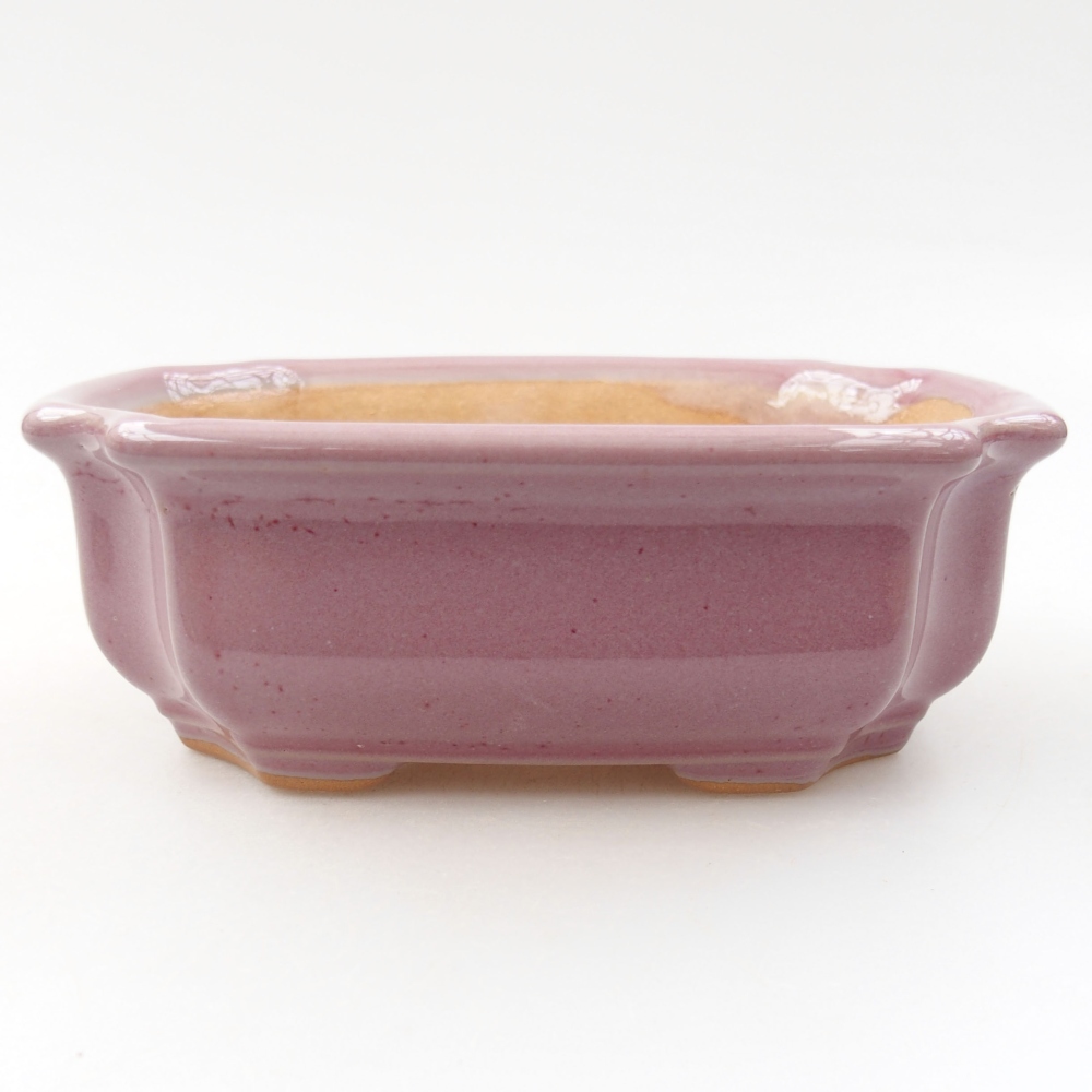 Ceramic bonsai bowl 12 x 9 x 4,5 cm, color pink