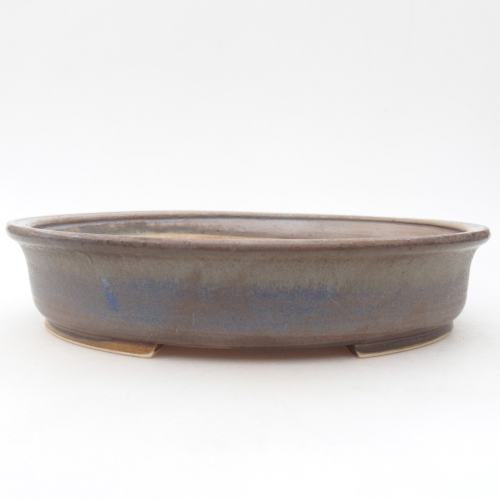 Ceramic bonsai bowl 24 x 21 x 5 cm, colour blue