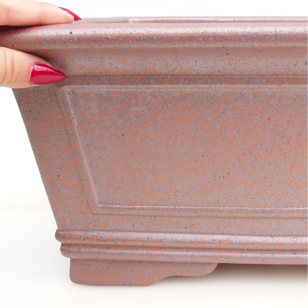 Ceramic bonsai bowl 42 x 29 x 16 cm , metal colour - PERSONAL COLLECTION ONLY or pallet transport