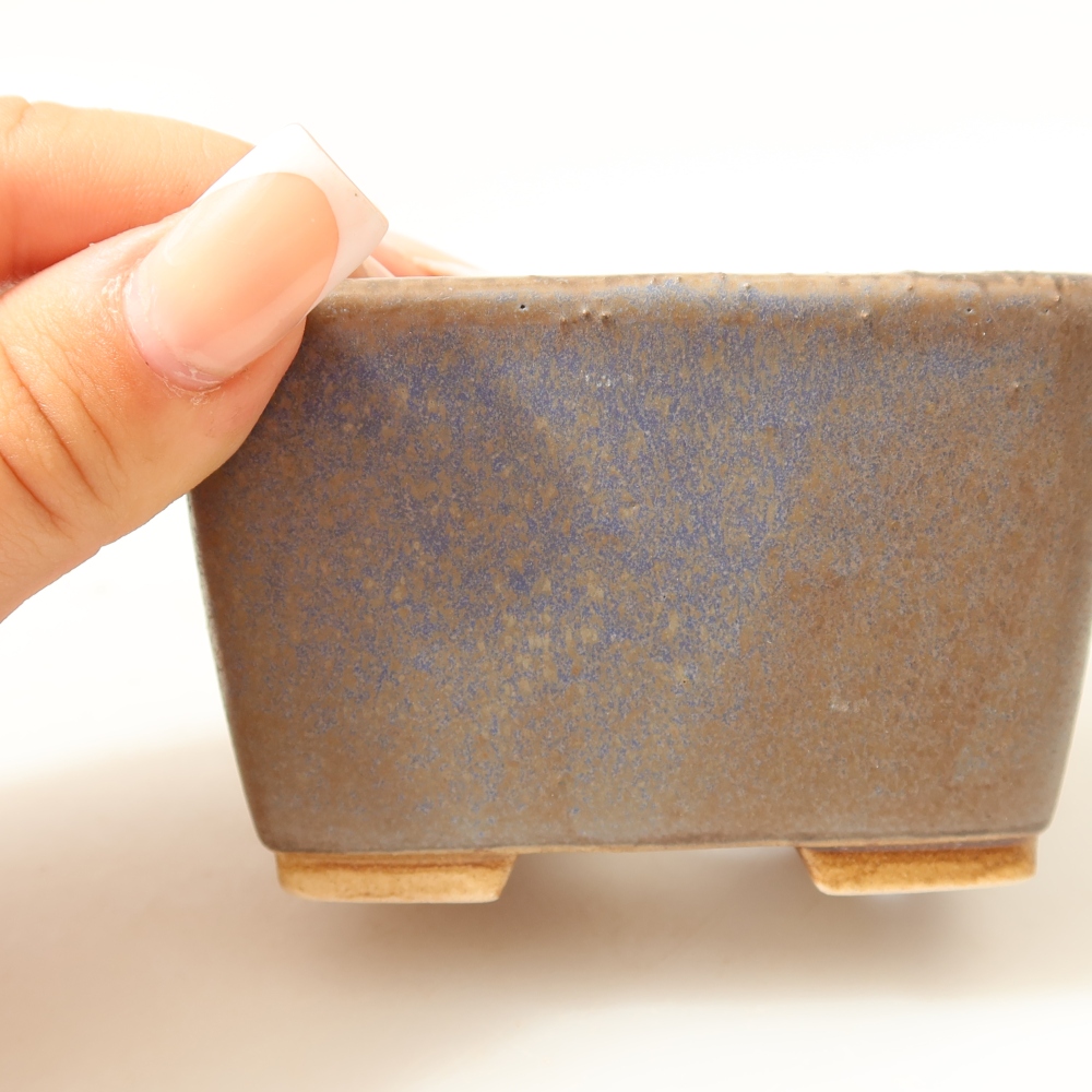 Ceramic bonsai bowl 8,5 x 8,5 x 5,5 cm, colour blue