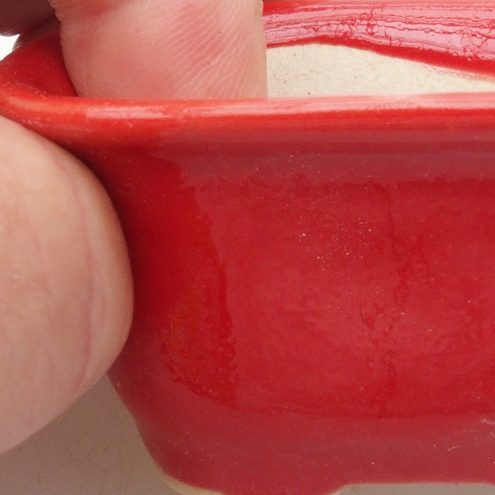 Mini bonsai bowl 5,5 x 4,5 x 3 cm, color red