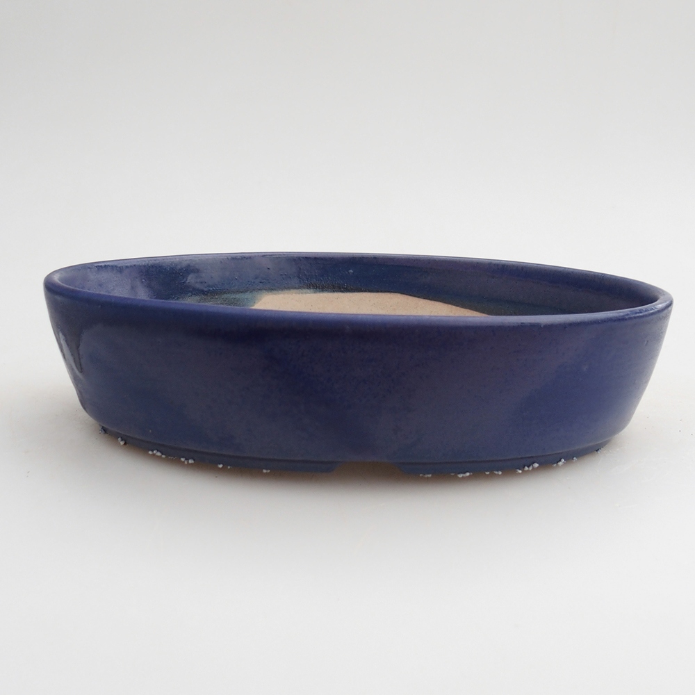 Ceramic bonsai bowl 18,5 x 13 x 4 cm, colour blue