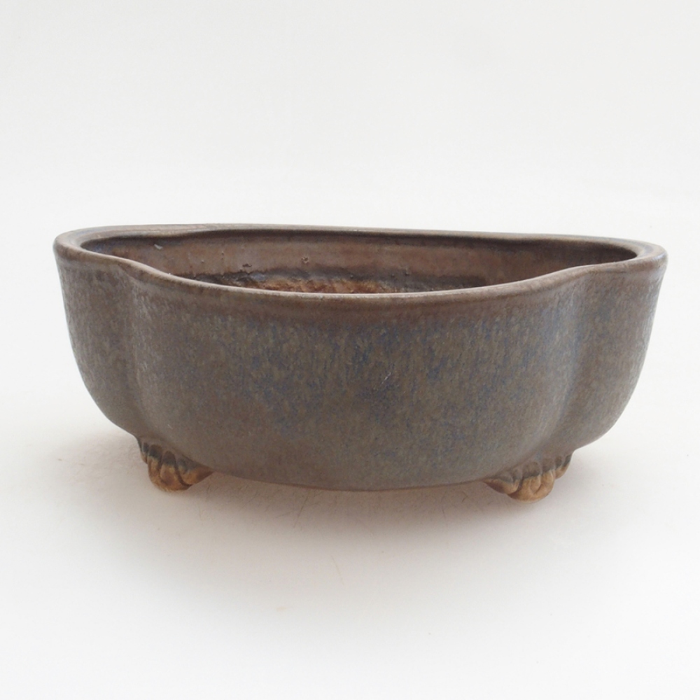 Ceramic bonsai bowl 13 x 12,5 x 5 cm, color blue