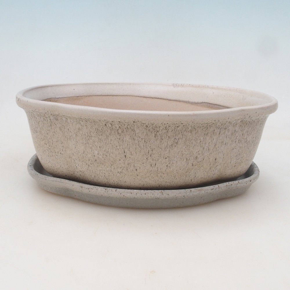 Bonsai bowl + saucer H75 - beige