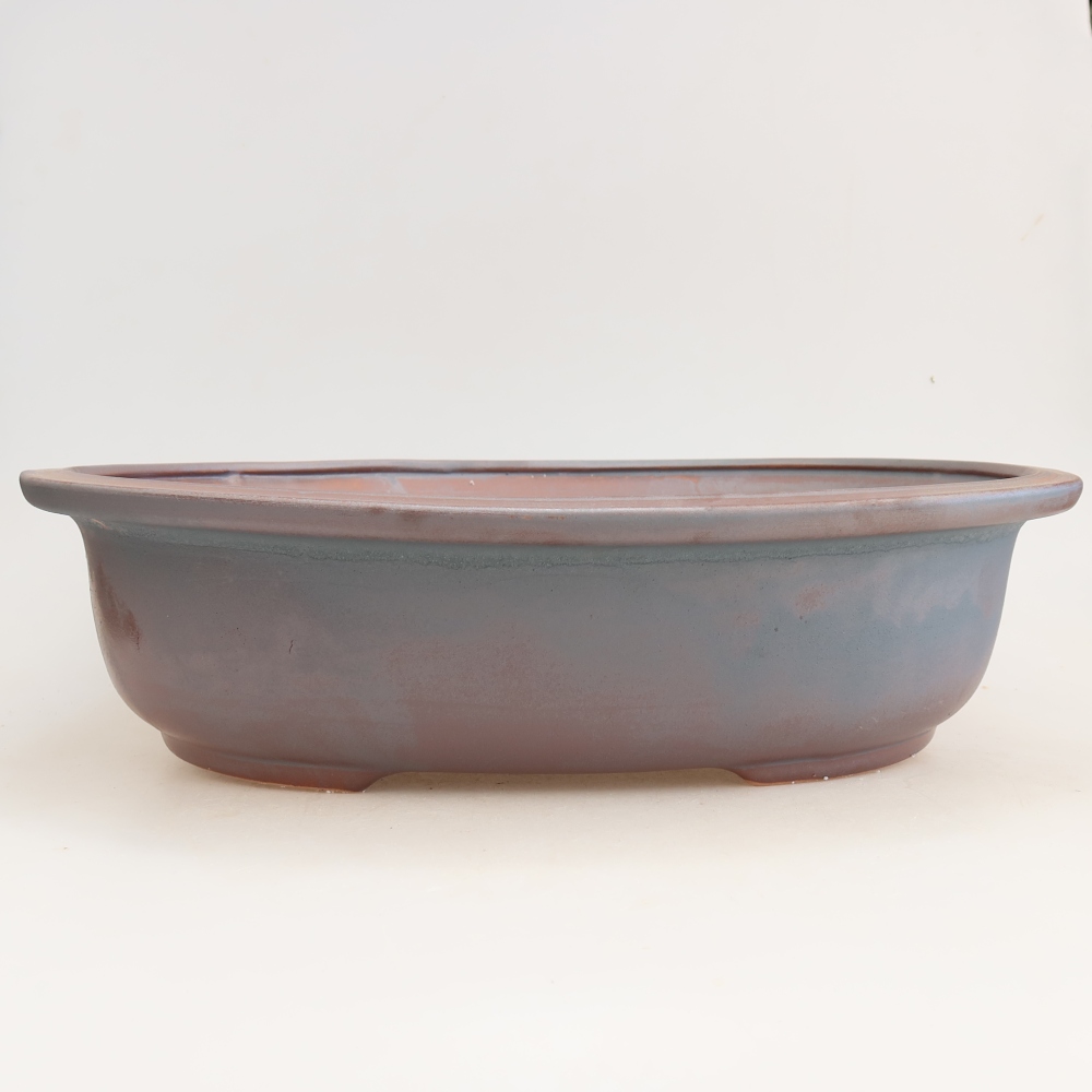 Ceramic bonsai pot, 36 x 30 x 9 cm, metallic color