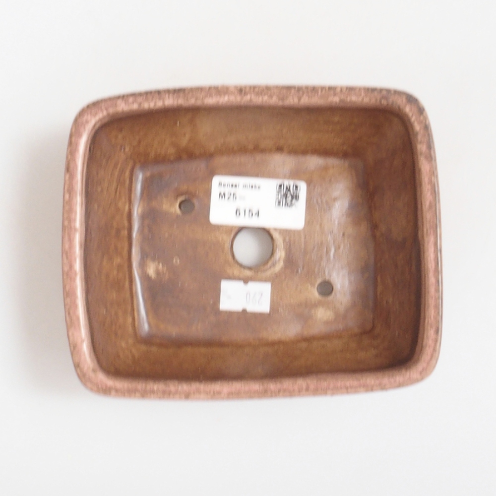 Ceramic bonsai bowl 14 x 12 x 5 cm, color pink