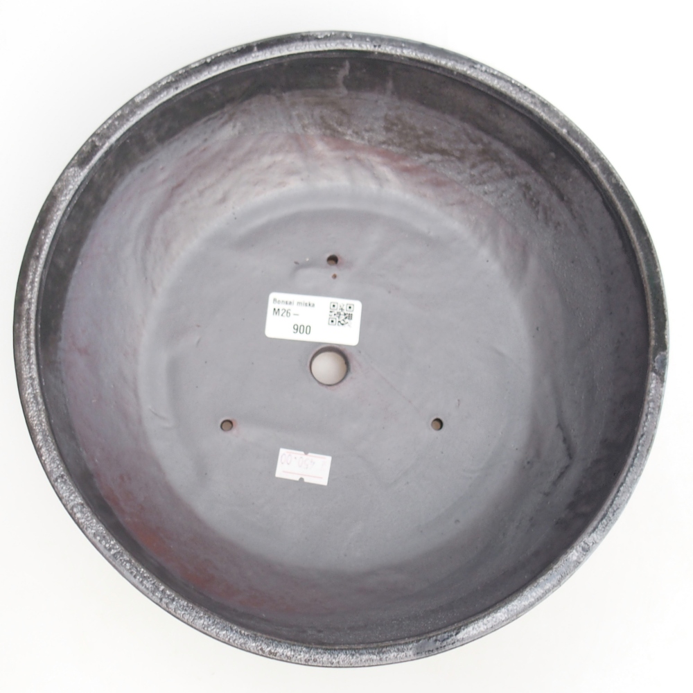 Ceramic bonsai bowl 24,5 x 24,5 x 7,5 cm, black