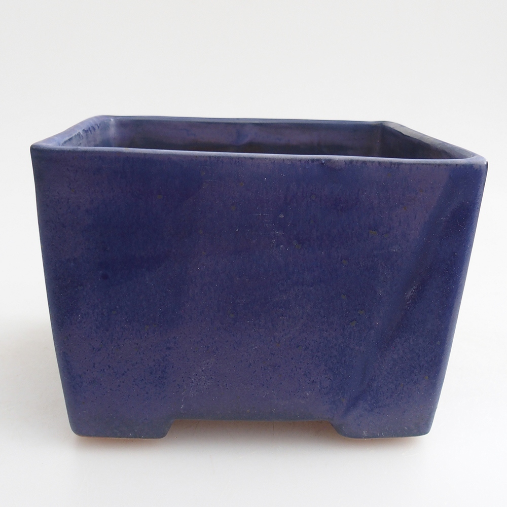 Ceramic bonsai bowl 15 x 15 x 10,5 cm, colour blue