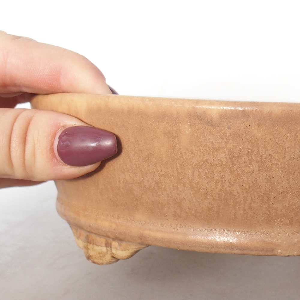 Ceramic bonsai bowl 18 x 18 x 5 cm, color pink