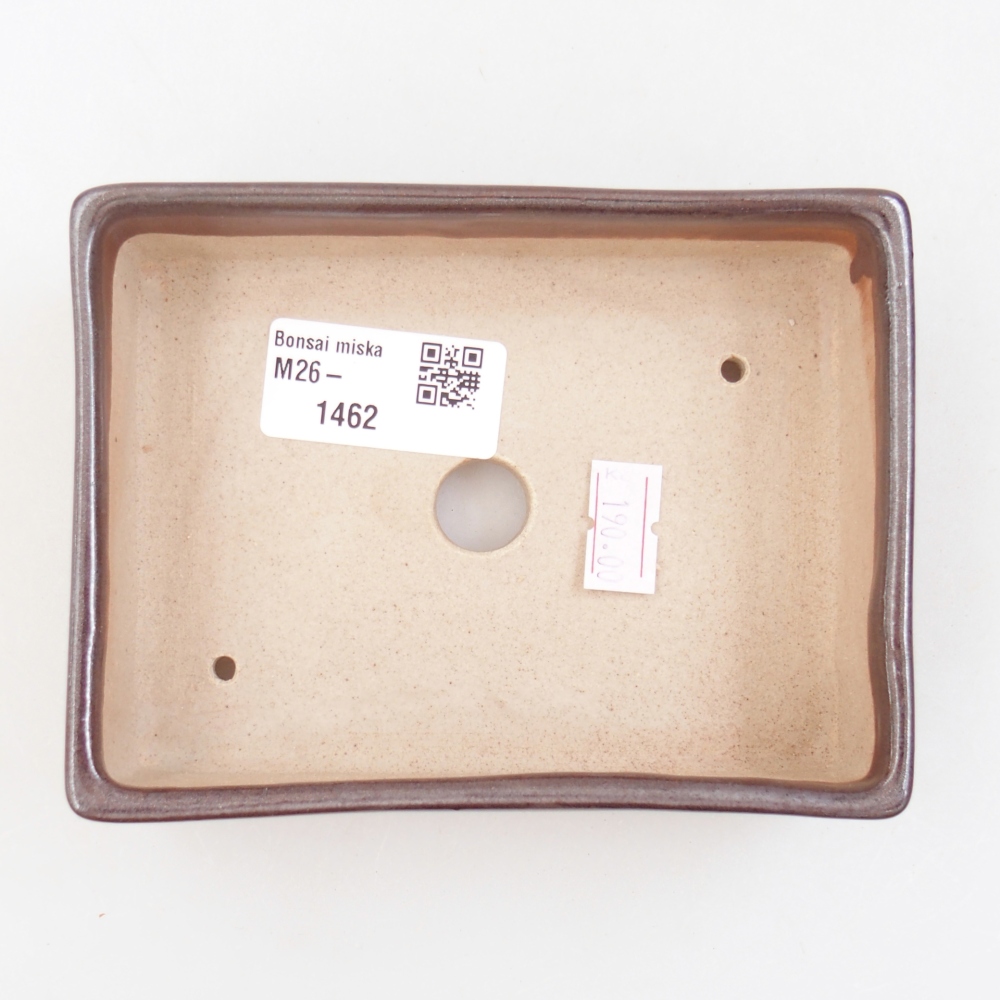 Ceramic bonsai bowl 13 x 9,5 x 4 cm, brown