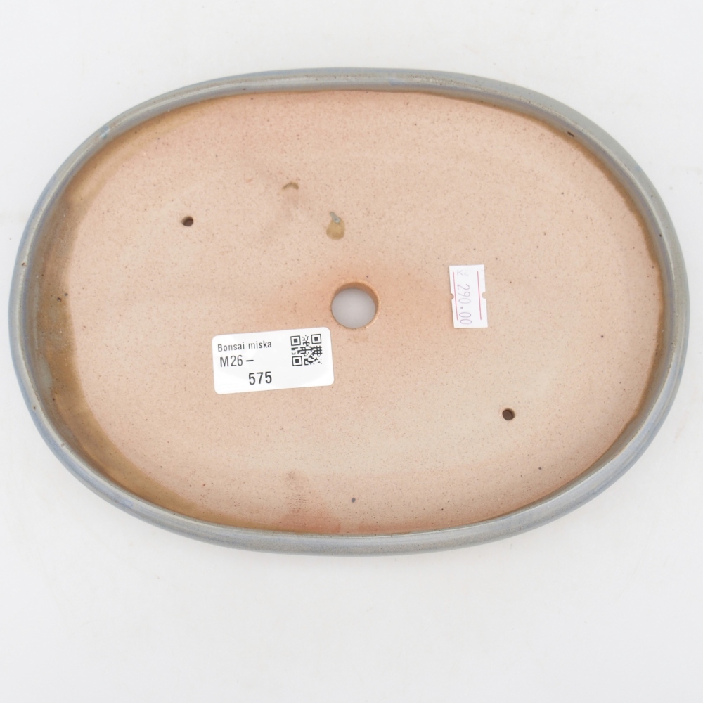 Ceramic bonsai bowl 22 x 17 x 3 cm, colour blue