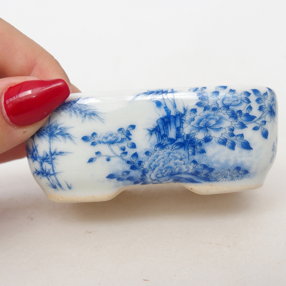 Mini bonsai bowl 8 x 6 x 3 cm, white