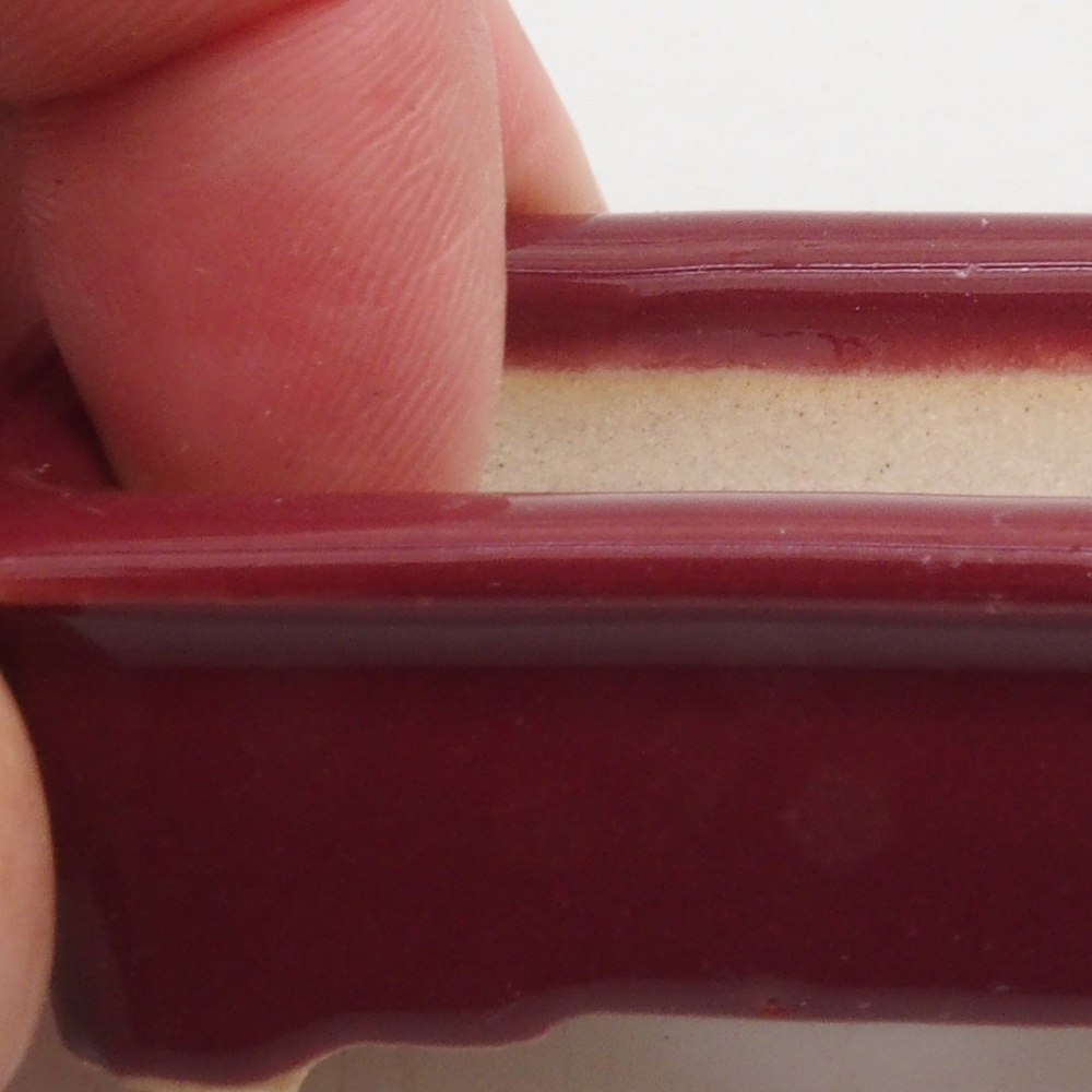 Mini bonsai bowl 7 x 4,5 x 2 cm, color burgundy
