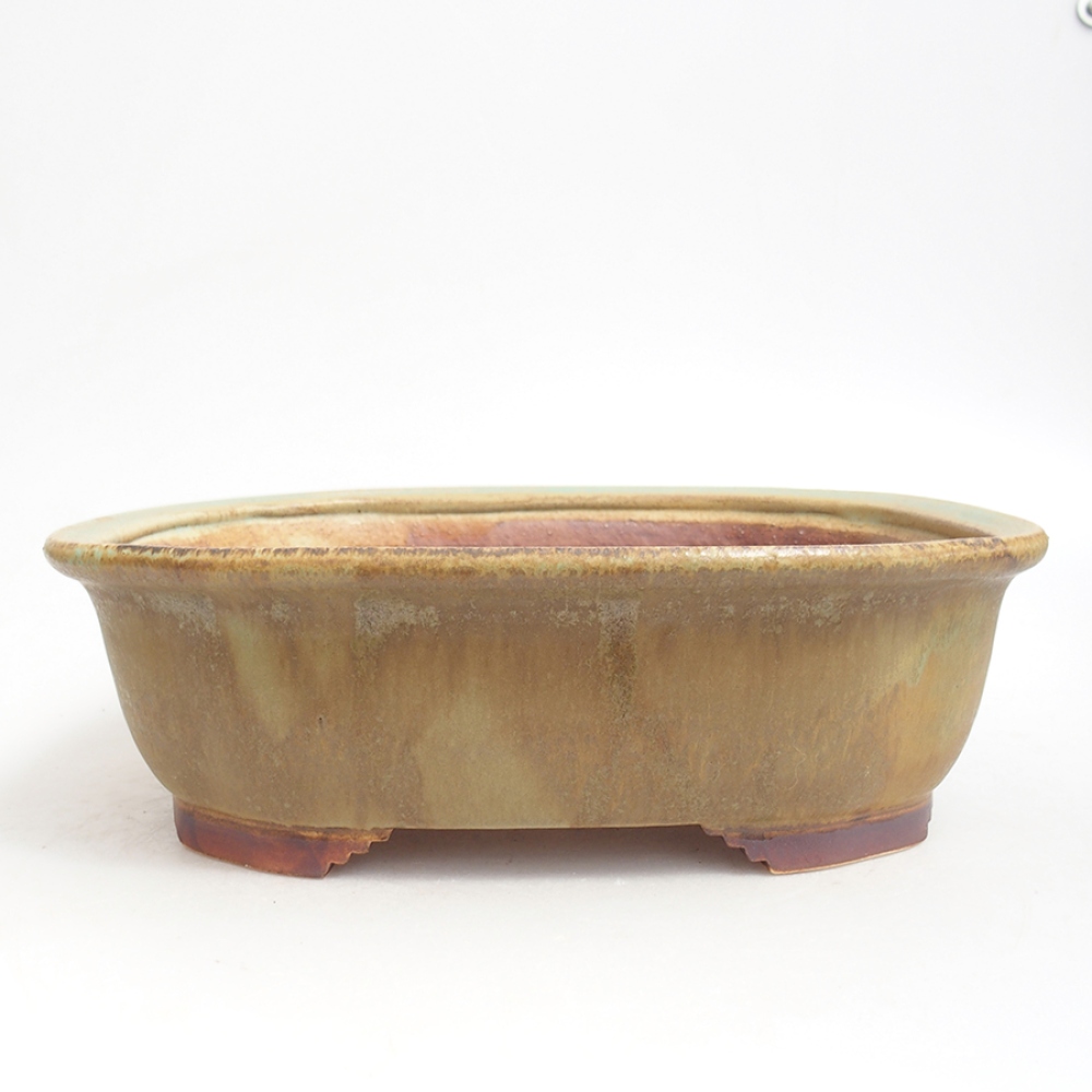 Ceramic bonsai bowl  25 x 21 x 7,5  cm, color  blue
