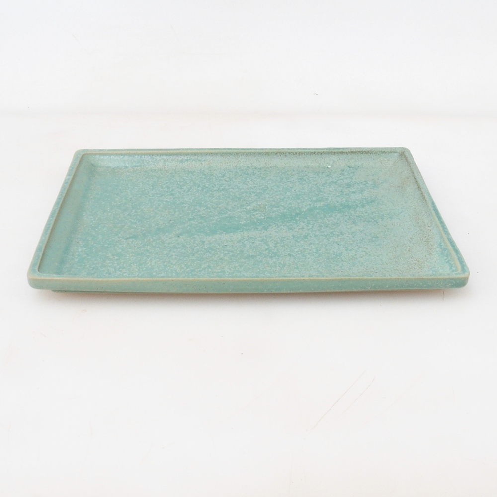 Bonsai bowl rectangle 22.5 x 17 x 1.5 cm - green
