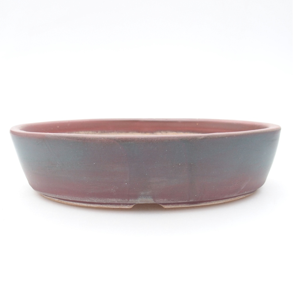 Ceramic bonsai bowl  18,5 x 13,5 x 4,5 cm, color metallic
