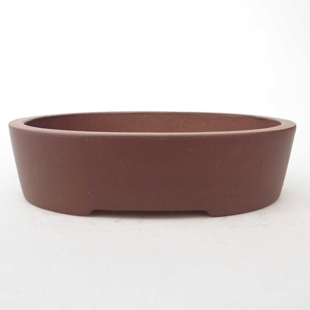 Ceramic bonsai bowl 15,5 x 11,5 x 4 cm, color brown