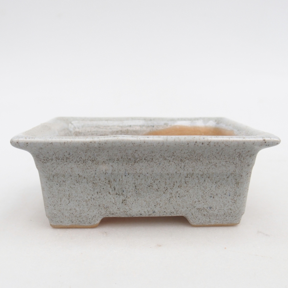 Ceramic bonsai bowl 11 x 8,5 x 4 cm, grey
