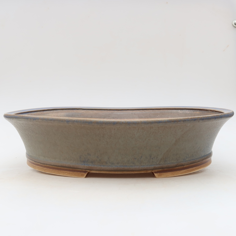 Ceramic bonsai bowl 26,5 x 24 x 5,5 cm, colour blue