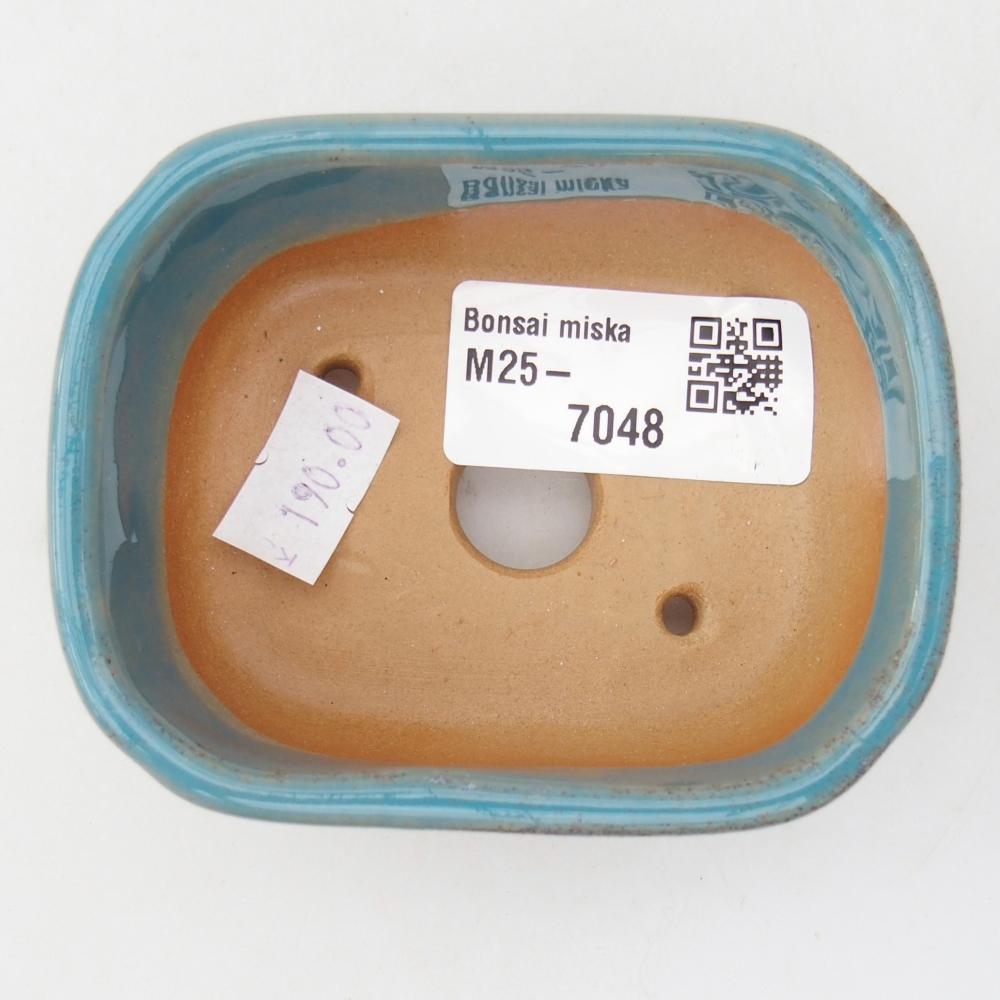 Ceramic bonsai bowl 8,5 x 7 x 3,5 cm, colour blue