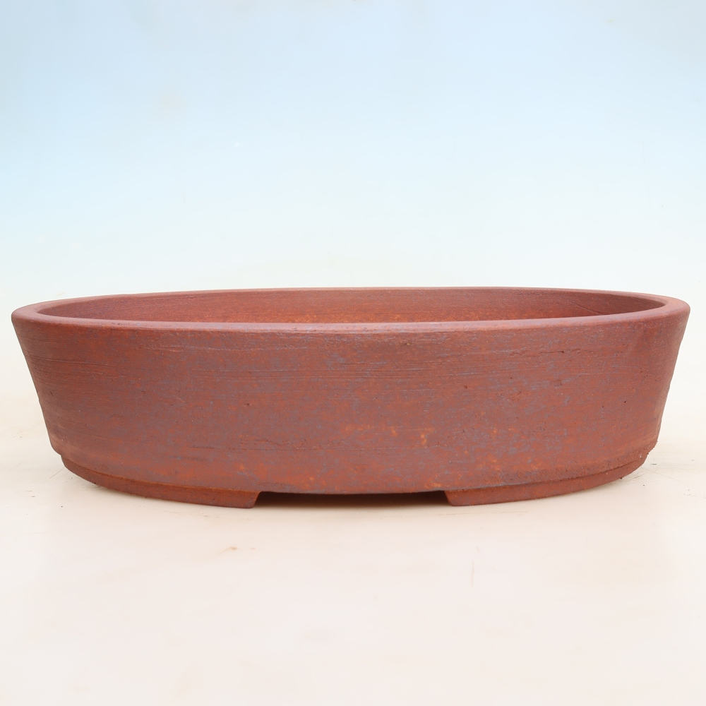 Ceramic bonsai pot, 38.5 x 30 x 8.5 cm, metallic color