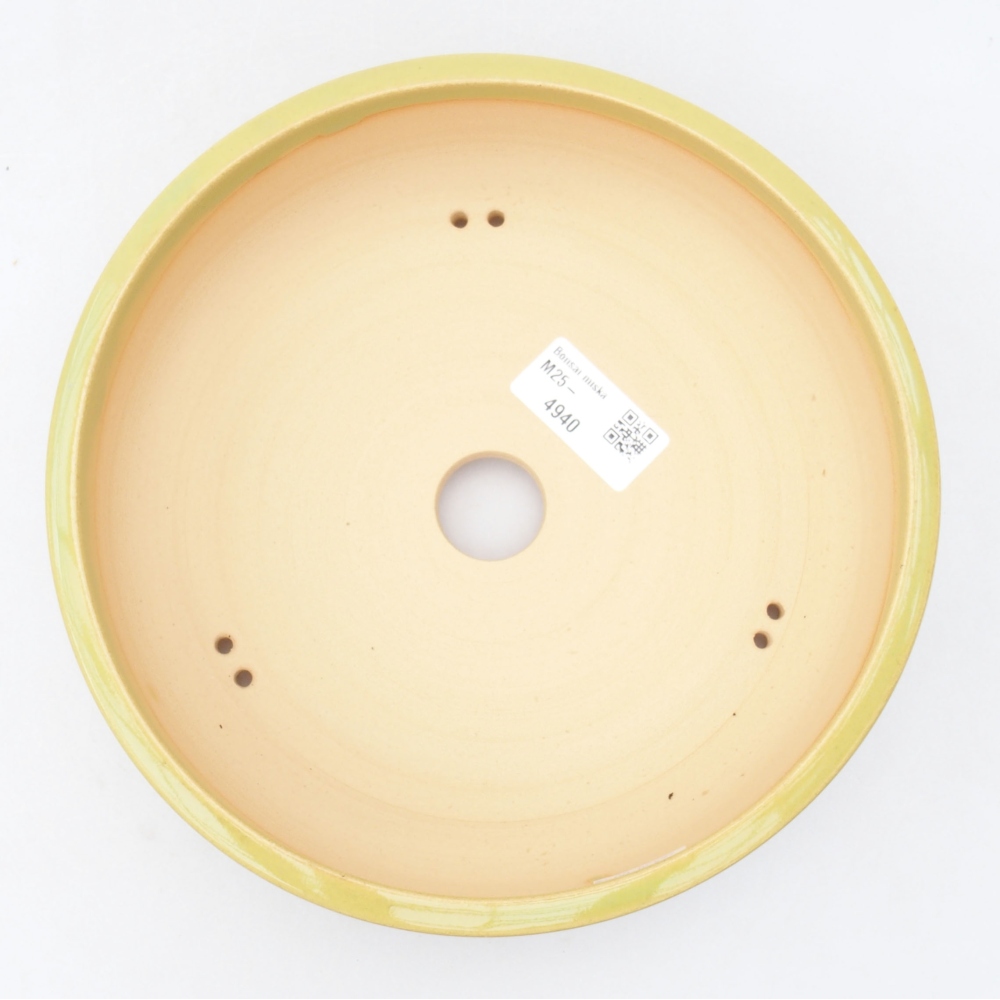 Ceramic bonsai bowl 20,5 x 20,5 x 5,5 cm, color green