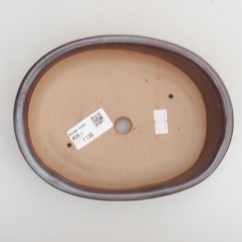 Ceramic bonsai bowl 19 x 14 x 4,5 cm, brown