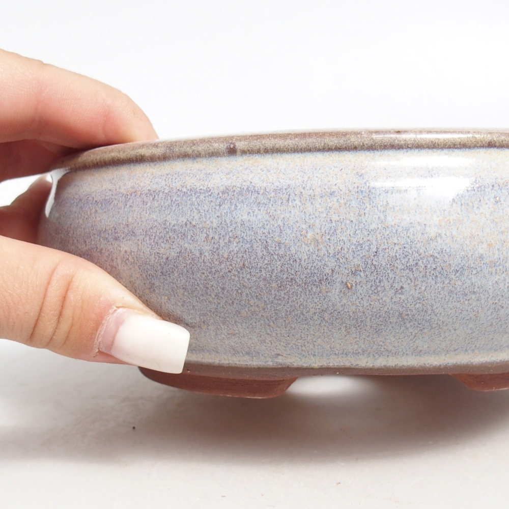Ceramic bonsai bowl 16 x 16 x 5,5 cm, colour blue