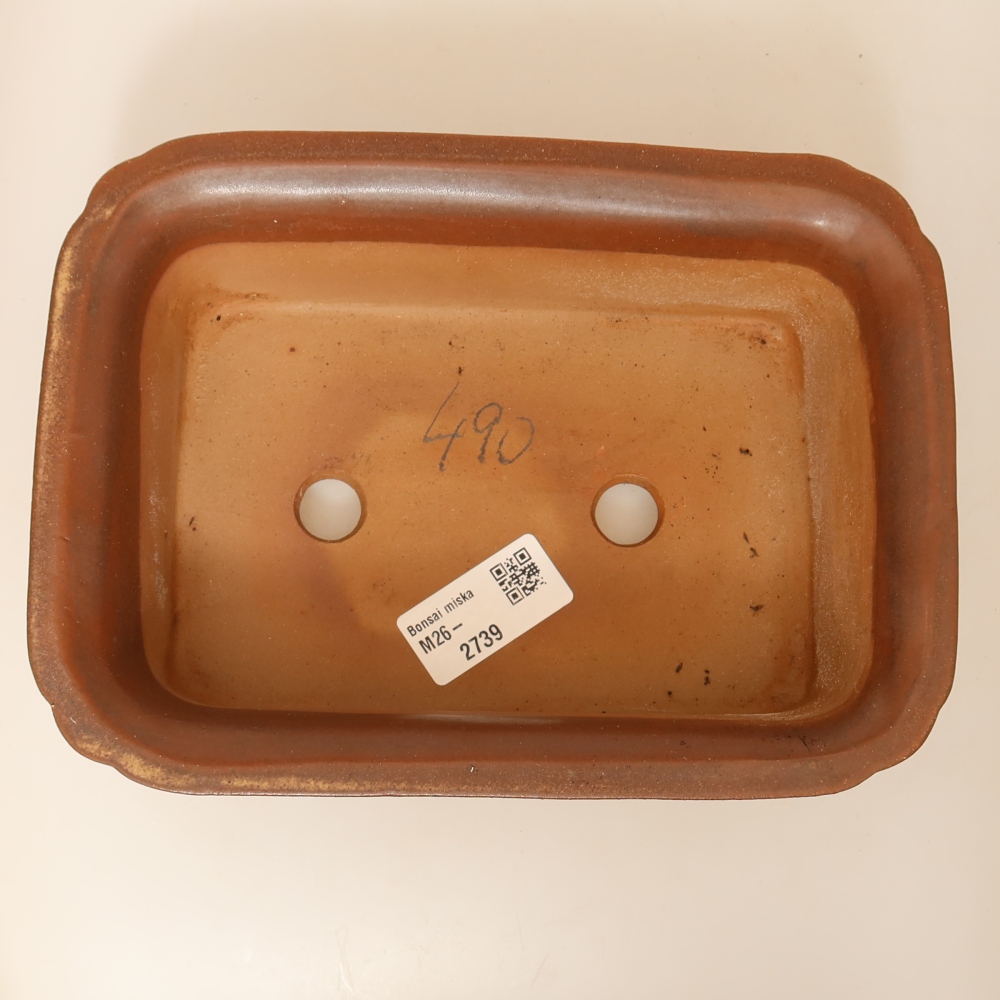 Ceramic Bowl, 20 x 15.5 x 5.5 cm, brown