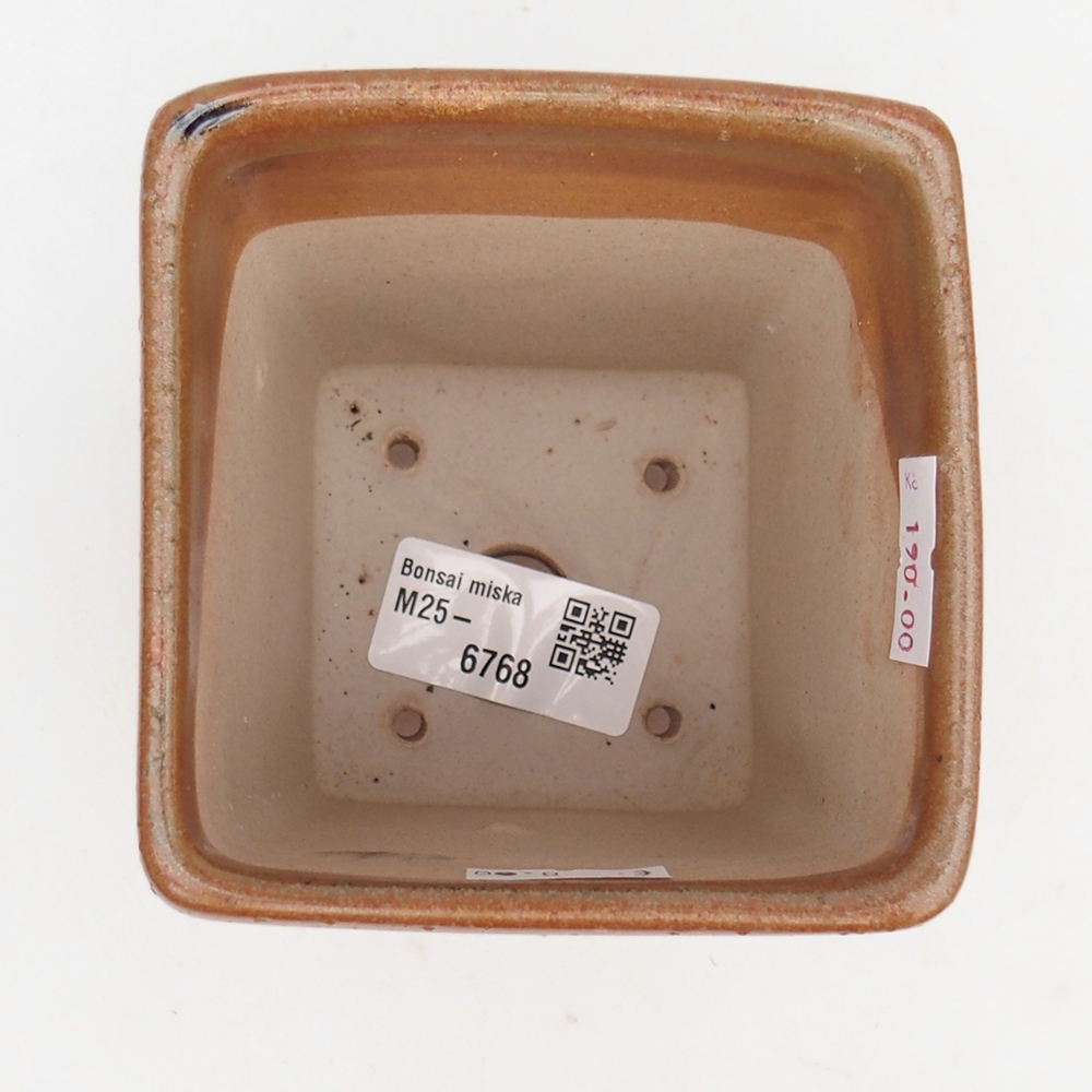 Ceramic bonsai bowl 8,5 x 8,5 x 11,5 cm, brown