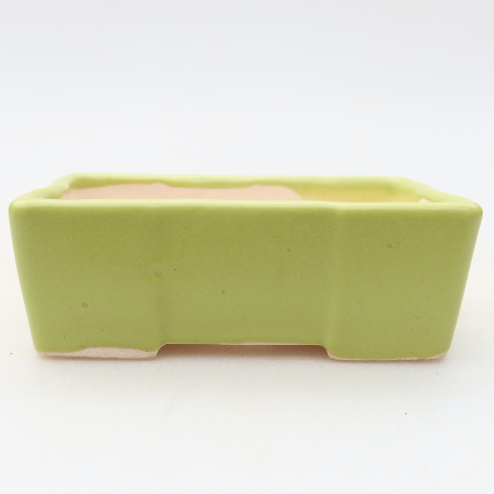 Ceramic bonsai pot, 7.5 x 4 x 2.5 cm, green