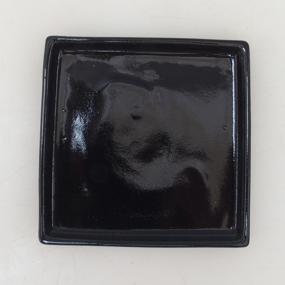 Bonsai bowl square M - 10 x 10 x 1.5 cm - black