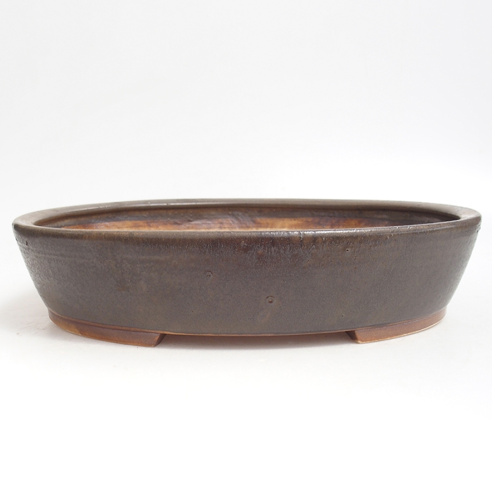 Ceramic bonsai bowl  28,5 x 24,5 x 6  cm, color  brown