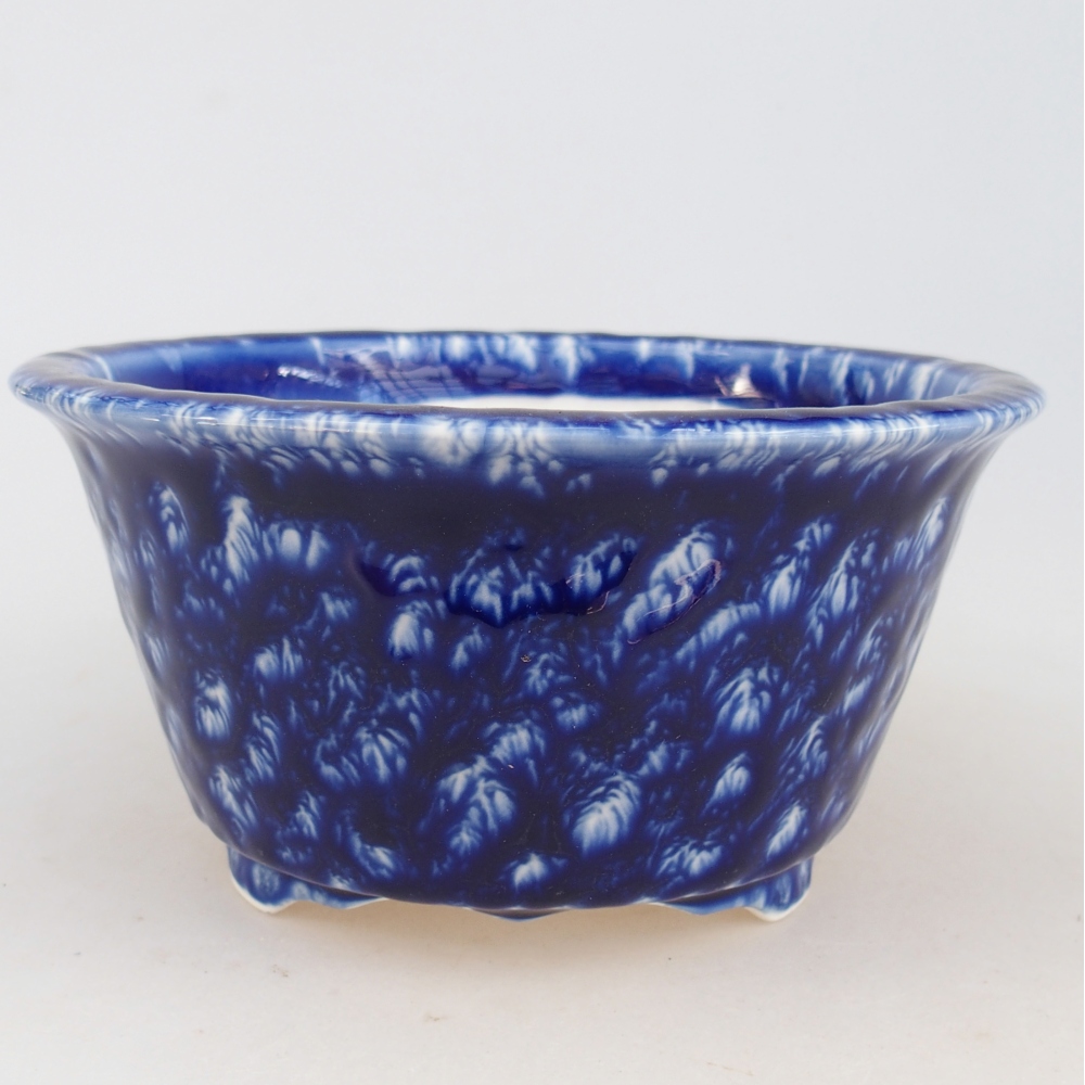Ceramic bonsai bowl 16 x 16 x 8,5 cm, colour blue