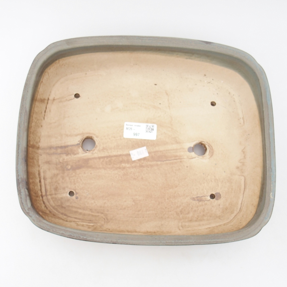 Ceramic bonsai bowl 28,5 x 24 x 7 cm, colour blue