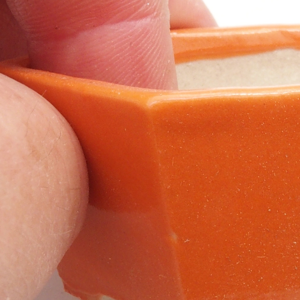 Mini bonsai bowl 6 x 5 x 2,5 cm, color orange