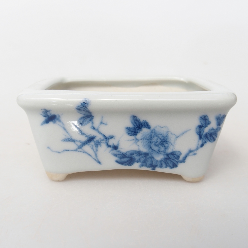 Mini bonsai bowl 8 x 6,5 x 3,5 cm, white