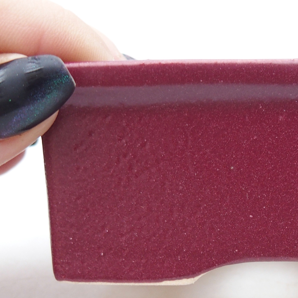 Mini bonsai bowl 9 x 7 x 4 cm, burgundy